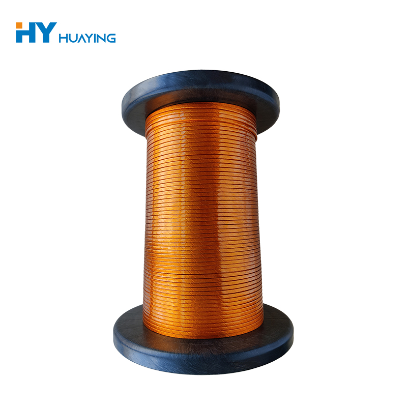 High temperature film wrapped square wire